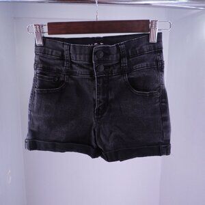 High Rise Black Shorts